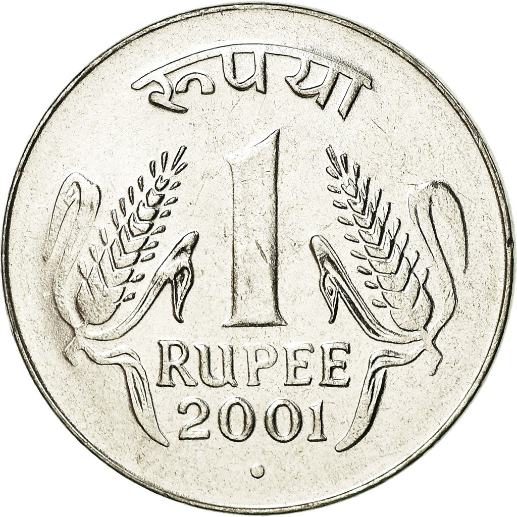 Münze, INDIA-REPUBLIC, Rupee, 2001, VZ, Stainless Steel, KM:92.2