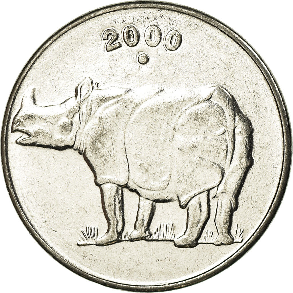 Münze, INDIA-REPUBLIC, 25 Paise, 2000, SS+, Stainless Steel, KM:54