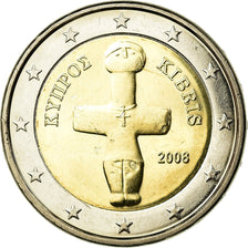 Cipro, 2 Euro, 2008, SPL-, Bi-metallico, KM:85