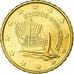 Coin, Cyprus, 10 Euro Cent, 2008, MS(63), Brass, KM:81