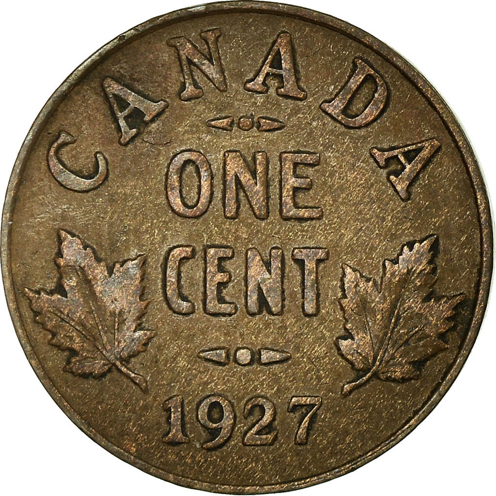 Moneta, Canada, George V, Cent, 1927, Royal Canadian Mint, Ottawa, MB+, Bronzo