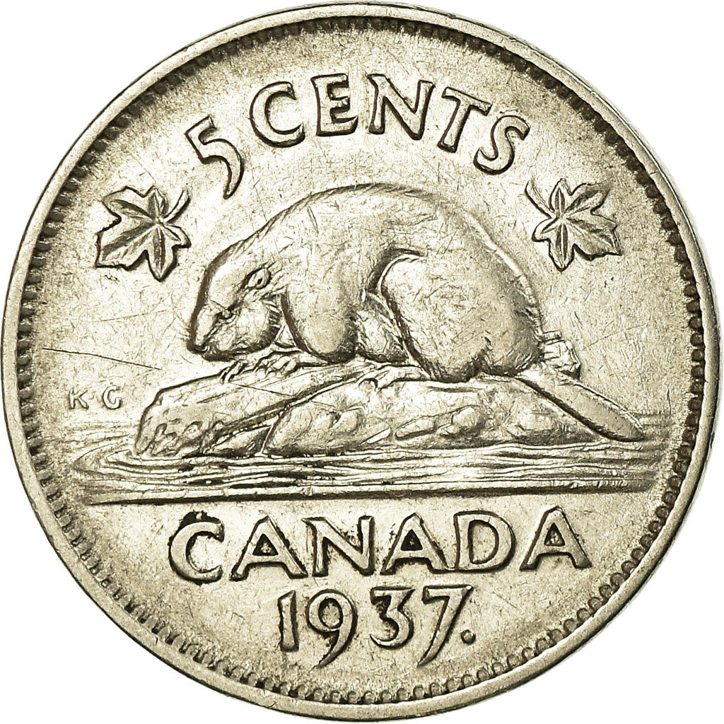 Münze, Kanada, George VI, 5 Cents, 1937, Royal Canadian Mint, Ottawa, SS