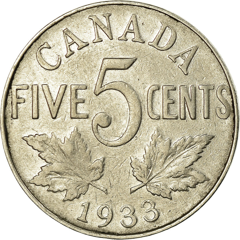 Münze, Kanada, George V, 5 Cents, 1933, Royal Canadian Mint, Ottawa, SS