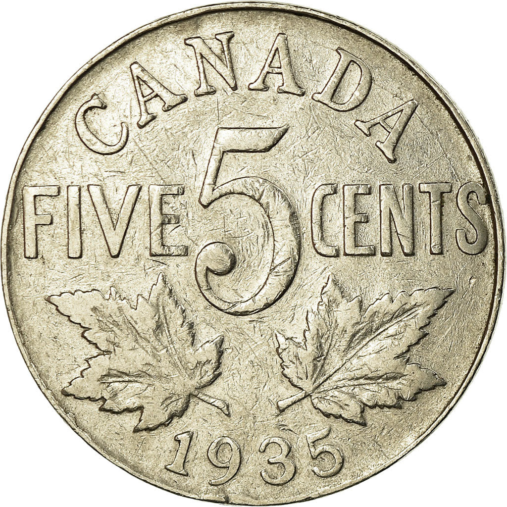 Coin, Canada, George V, 5 Cents, 1935, Royal Canadian Mint, Ottawa, VF(30-35)