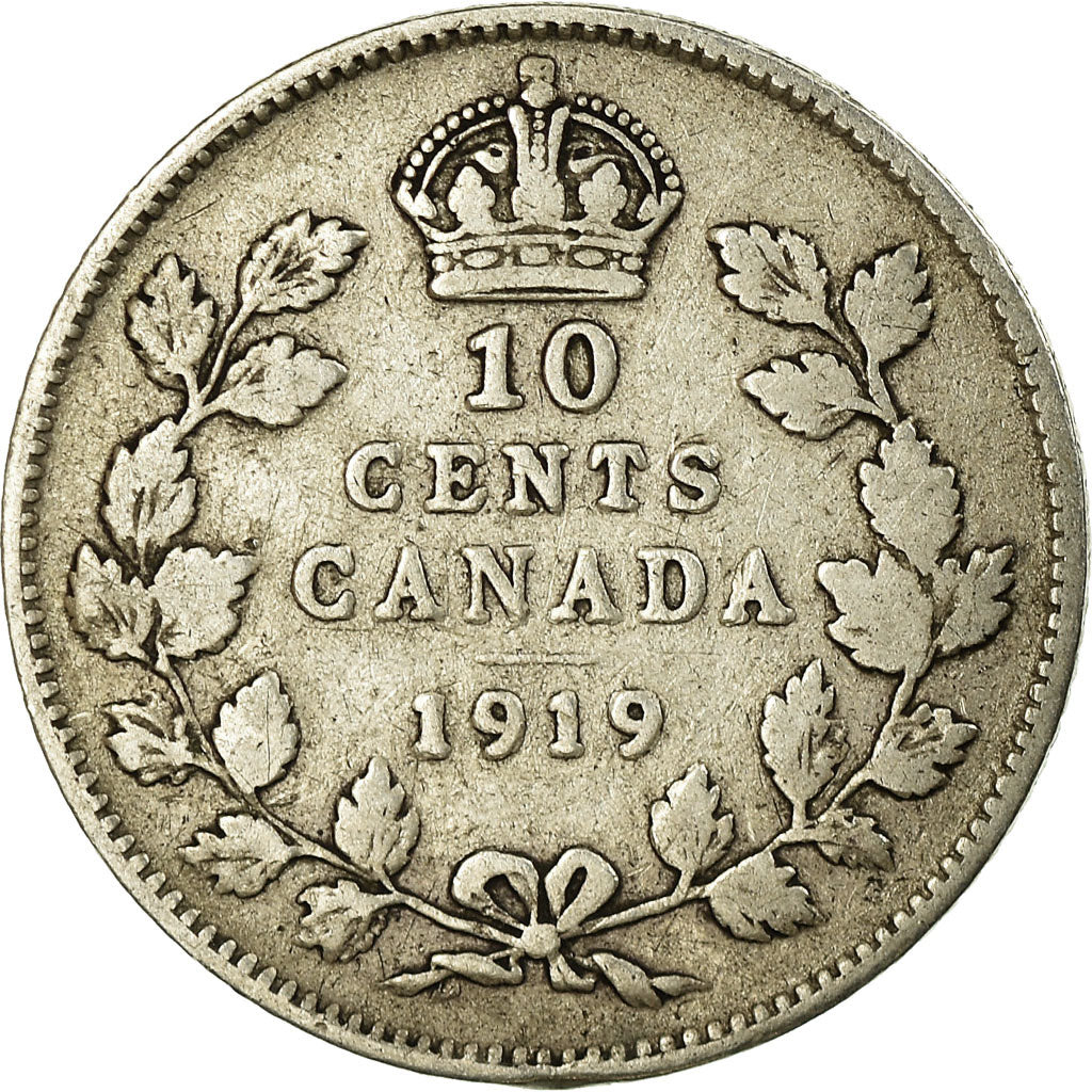 Münze, Kanada, George V, 10 Cents, 1919, Royal Canadian Mint, Ottawa, S+