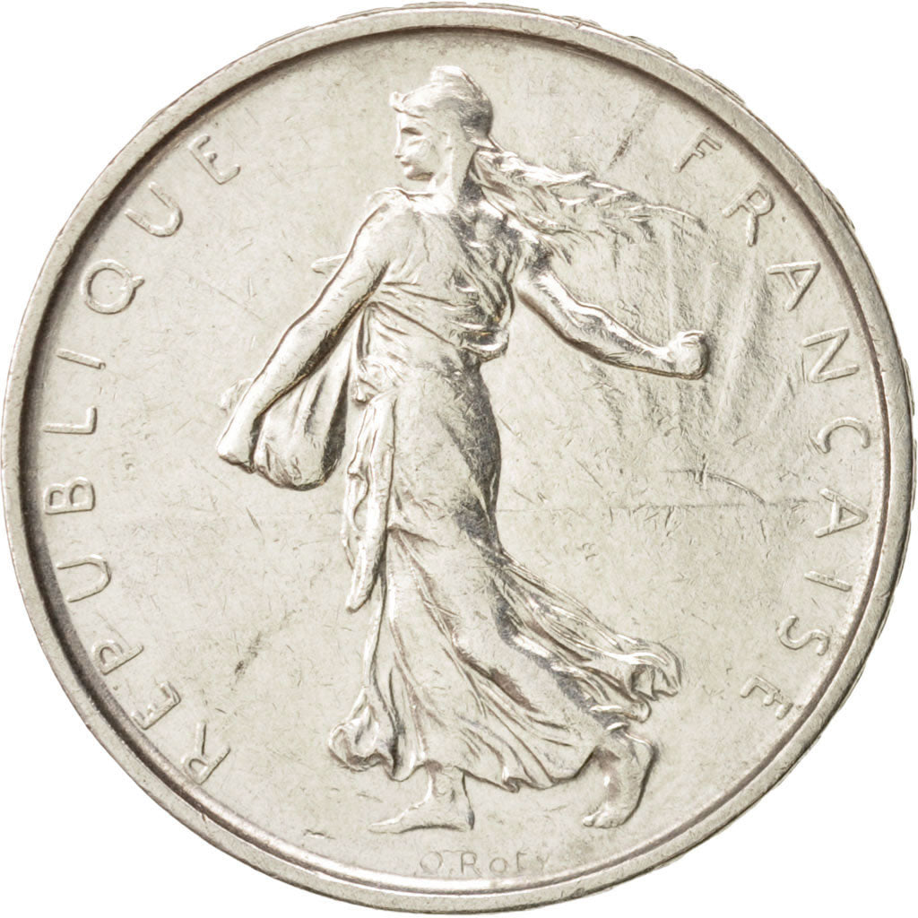 France, Semeuse, 5 Francs, 1966, Paris, AU(55-58), Silver, KM:926, Gadoury:770