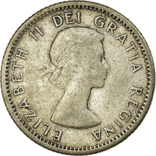 Moeda, Canadá, Elizabeth II, 10 Cents, 1958, Royal Canadian Mint, Ottawa