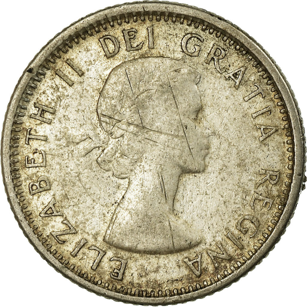 Munten, Canada, Elizabeth II, 10 Cents, 1964, Royal Canadian Mint, Ottawa, FR