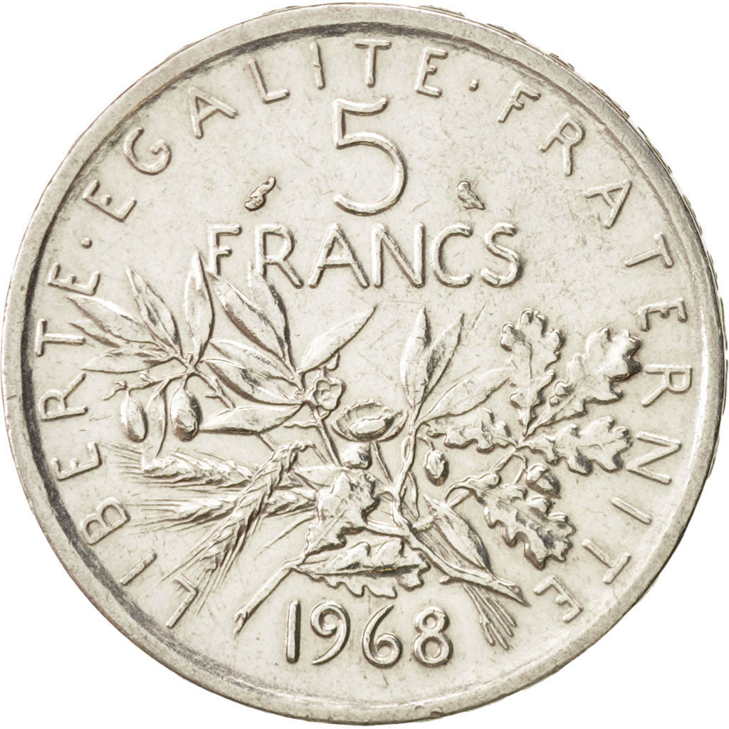 Francia, Semeuse, 5 Francs, 1968, Paris, SPL, Argento, KM:926, Gadoury:770
