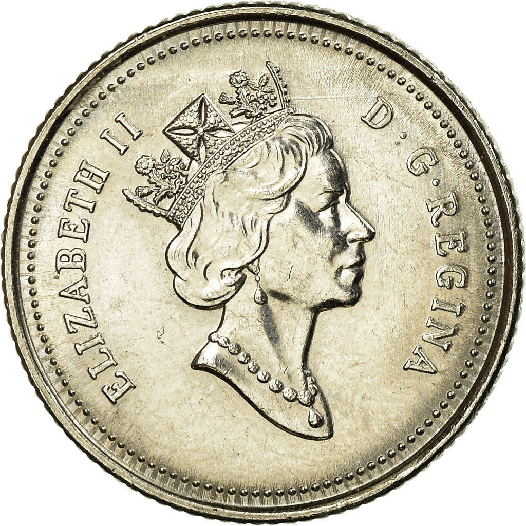 Coin, Canada, Elizabeth II, 10 Cents, 1990, Royal Canadian Mint, Ottawa