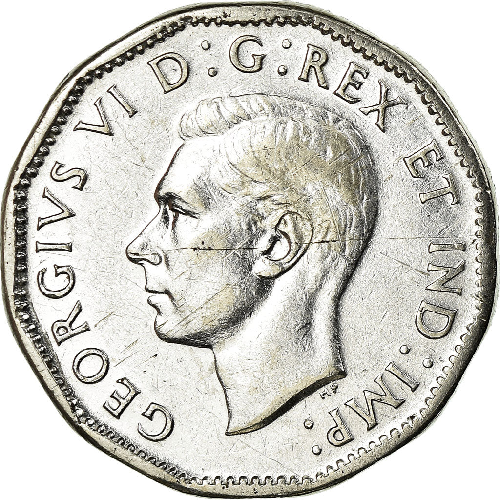 Moneta, Canada, George VI, 5 Cents, 1945, Royal Canadian Mint, Ottawa, BB+