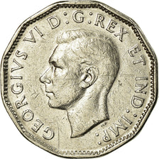 Moeda, Canadá, George VI, 5 Cents, 1946, Royal Canadian Mint, Ottawa