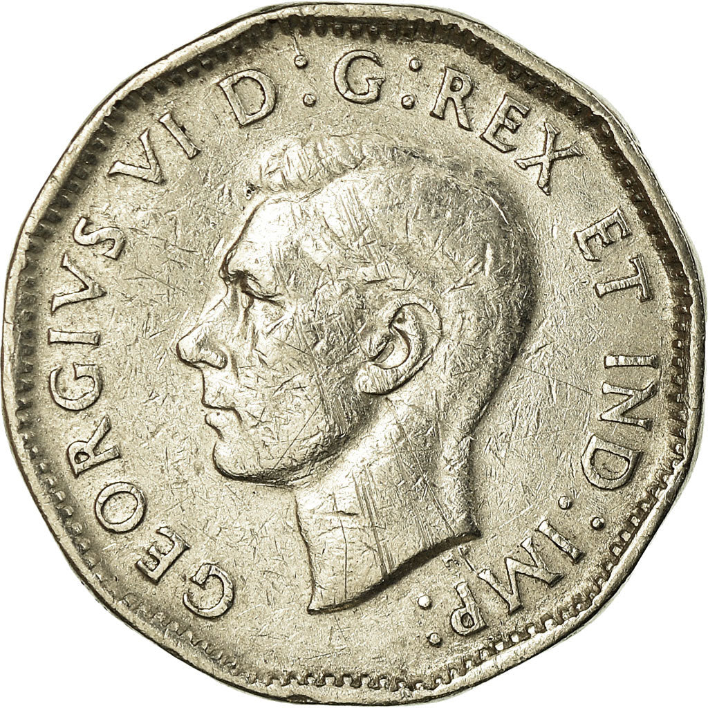 Monnaie, Canada, George VI, 5 Cents, 1947, Royal Canadian Mint, Ottawa, TTB