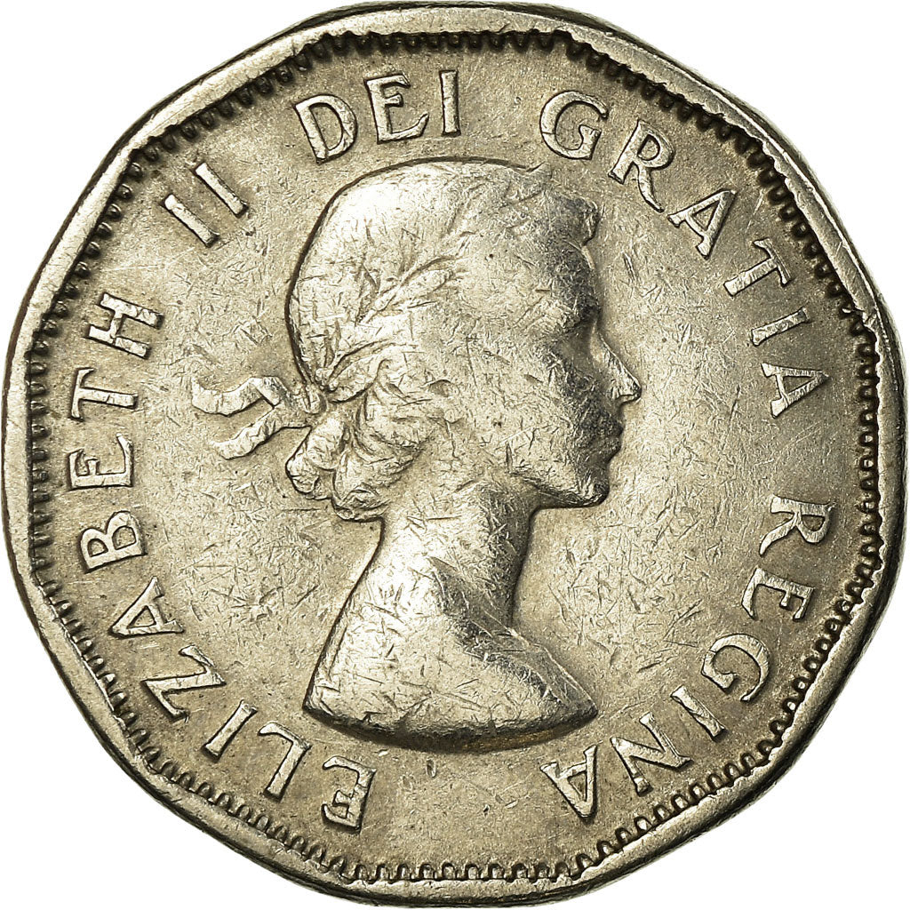 Moneta, Canada, Elizabeth II, 5 Cents, 1955, Royal Canadian Mint, Ottawa, BB