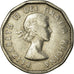 Moneta, Canada, Elizabeth II, 5 Cents, 1955, Royal Canadian Mint, Ottawa, BB