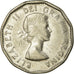 Moneta, Canada, Elizabeth II, 5 Cents, 1957, Royal Canadian Mint, Ottawa, BB