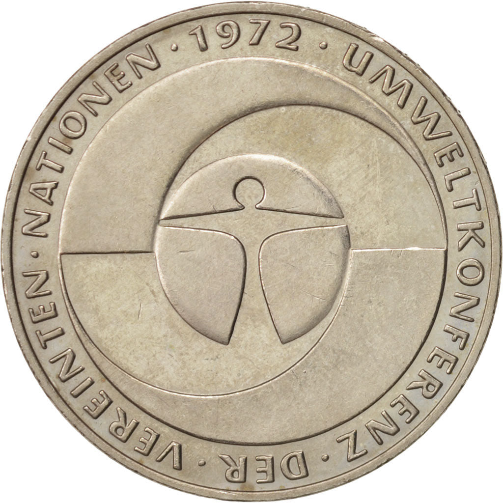GERMANY - FEDERAL REPUBLIC, 5 Mark, 1982, Stuttgart, AU(55-58), Copper-Nickel...
