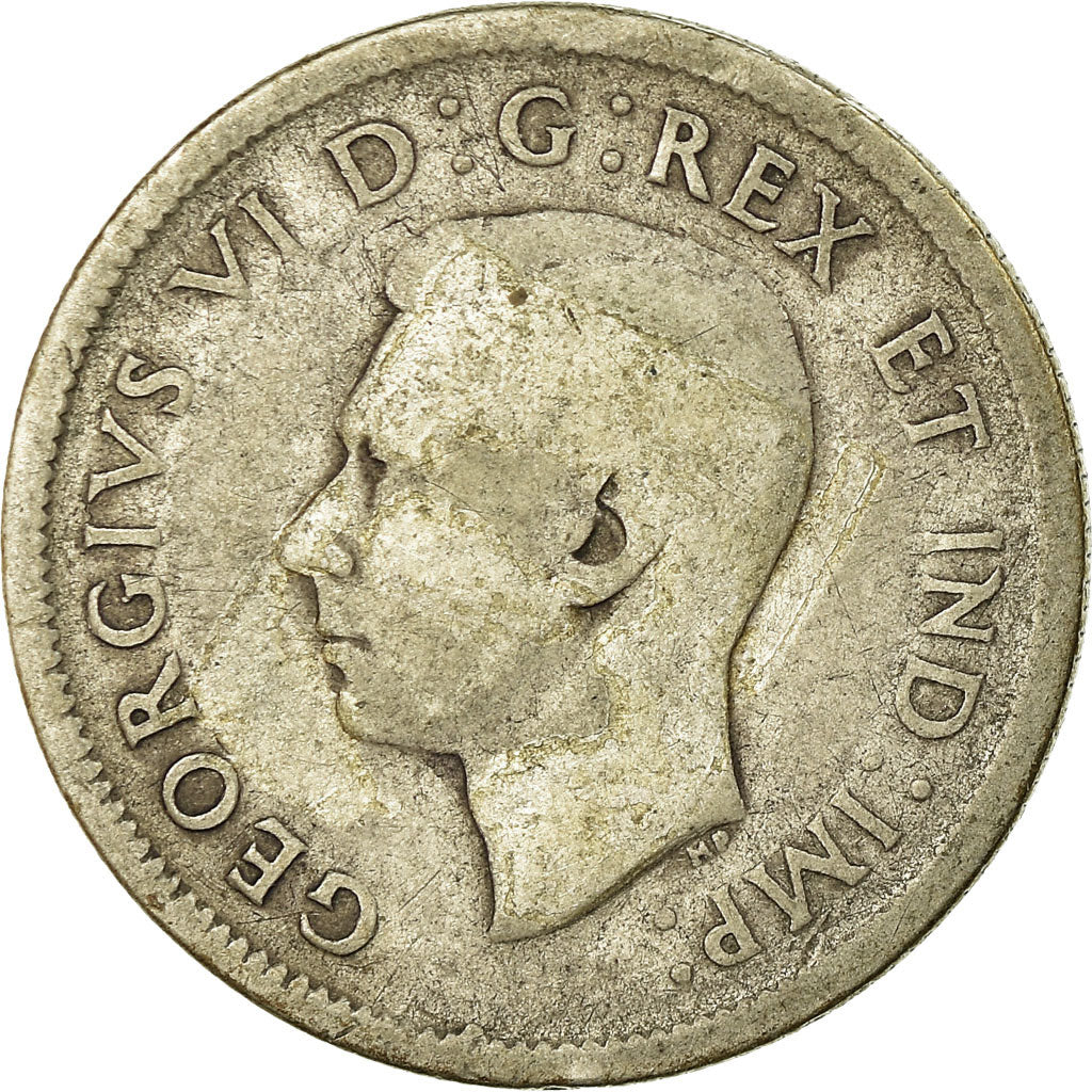 Moneta, Canada, George VI, 25 Cents, 1939, Royal Canadian Mint, Ottawa, MB