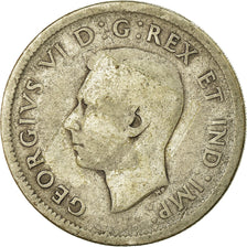 Moneta, Canada, George VI, 25 Cents, 1939, Royal Canadian Mint, Ottawa, MB