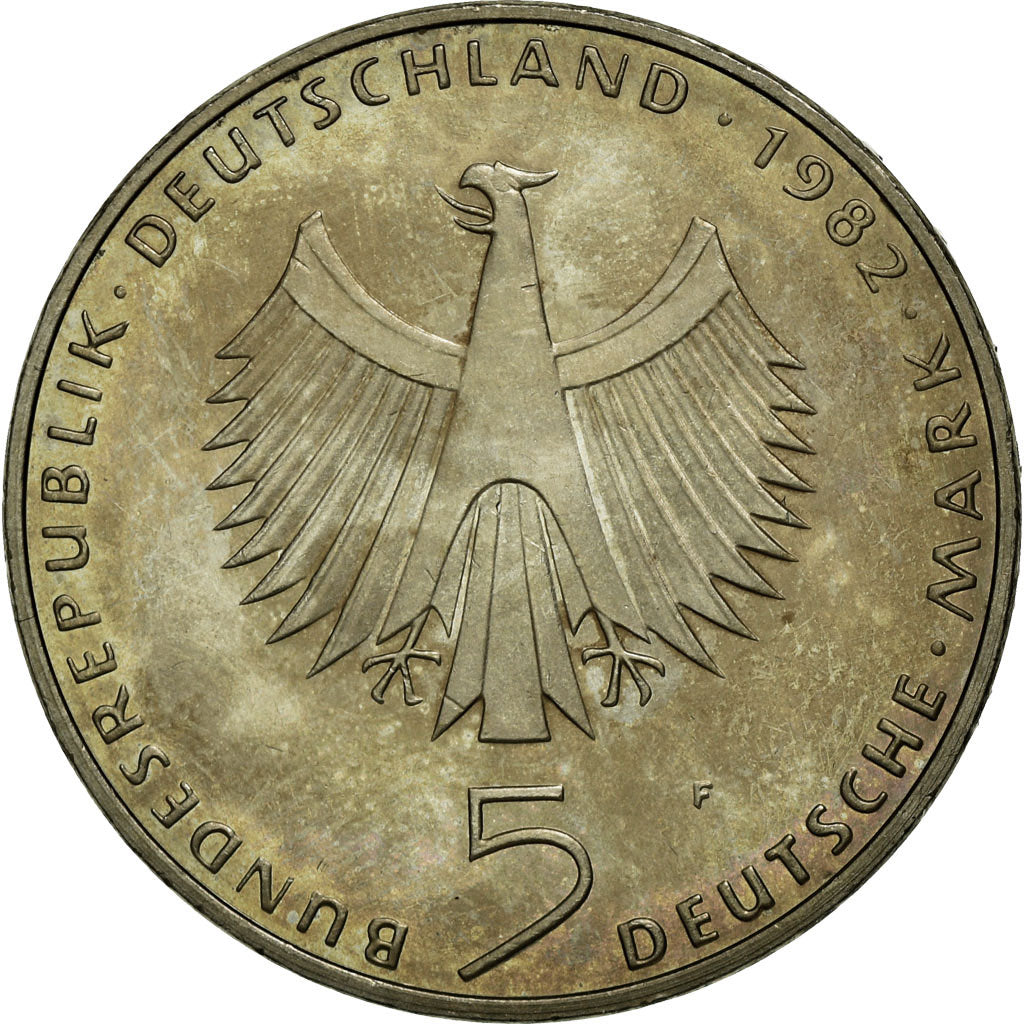 Coin, GERMANY - FEDERAL REPUBLIC, 5 Mark, 1982, Stuttgart, Germany, AU(55-58)