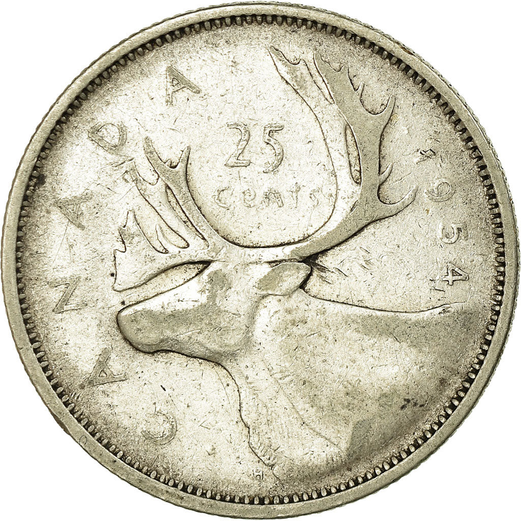 Monnaie, Canada, Elizabeth II, 25 Cents, 1954, Royal Canadian Mint, Ottawa, TB+