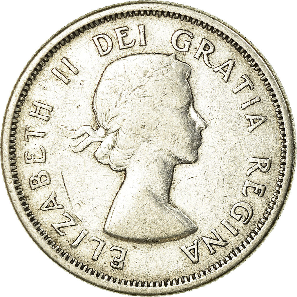 Moneta, Canada, Elizabeth II, 25 Cents, 1961, Royal Canadian Mint, Ottawa, BB
