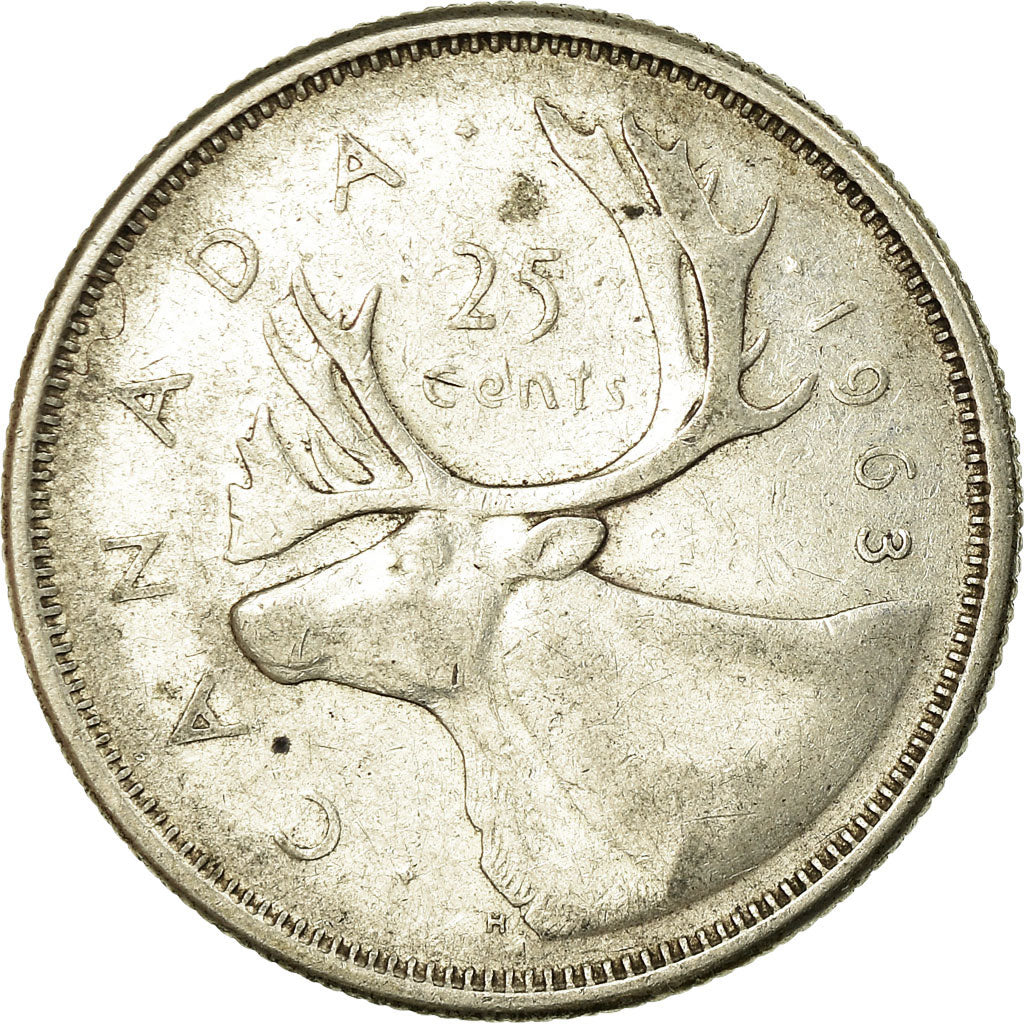 Münze, Kanada, Elizabeth II, 25 Cents, 1963, Royal Canadian Mint, Ottawa, S+