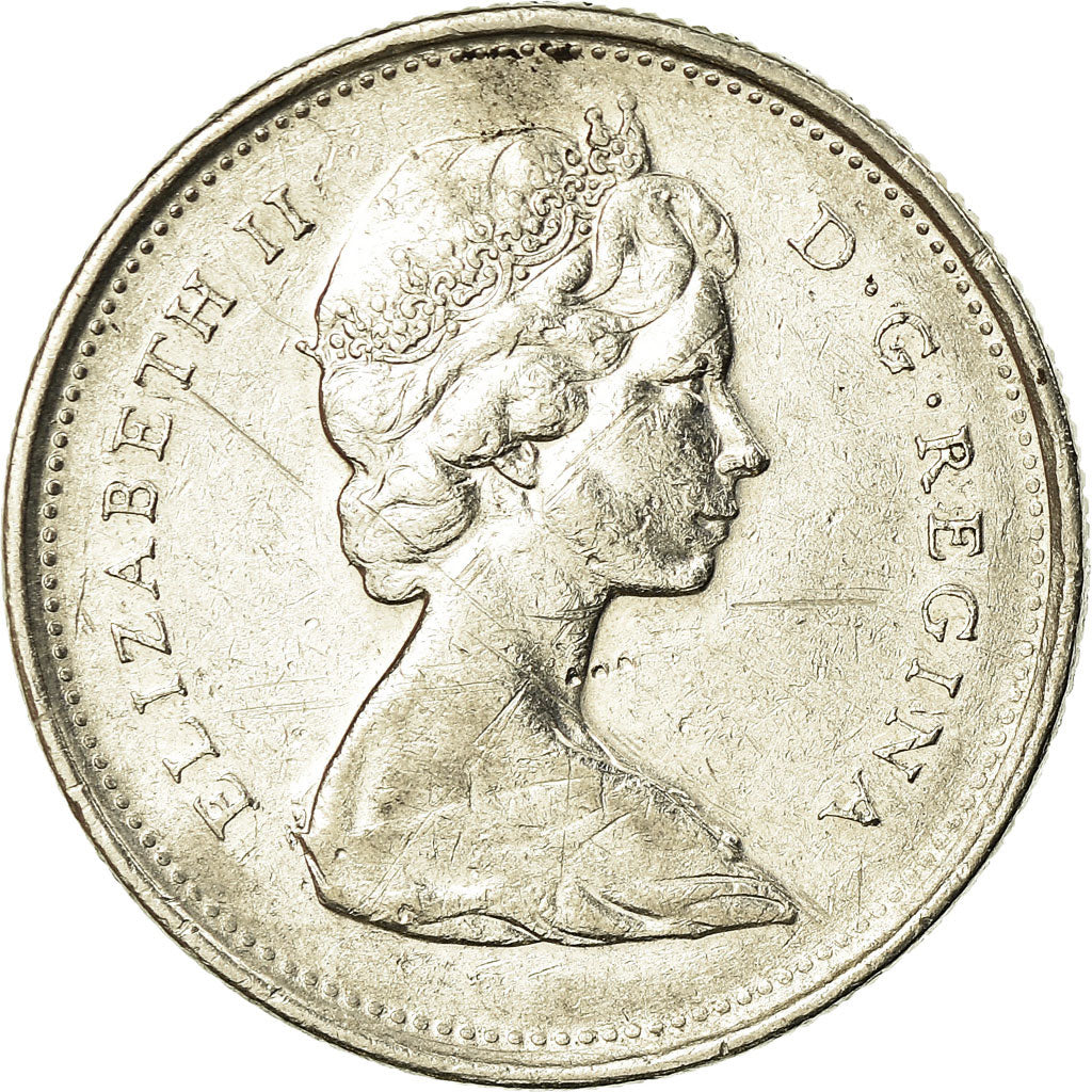 Coin, Canada, Elizabeth II, 25 Cents, 1968, Royal Canadian Mint, Ottawa