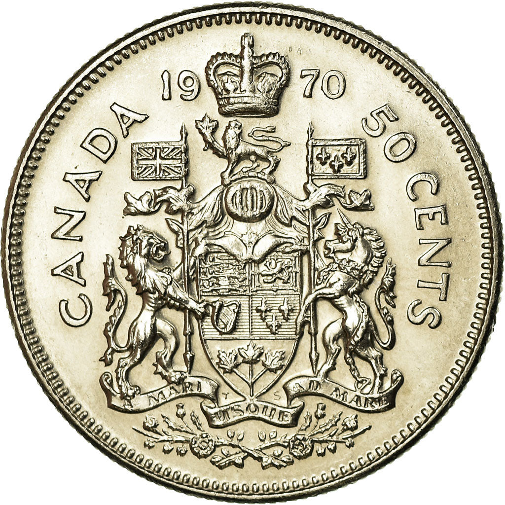 Moneta, Canada, Elizabeth II, 50 Cents, 1970, Royal Canadian Mint, Ottawa, BB+
