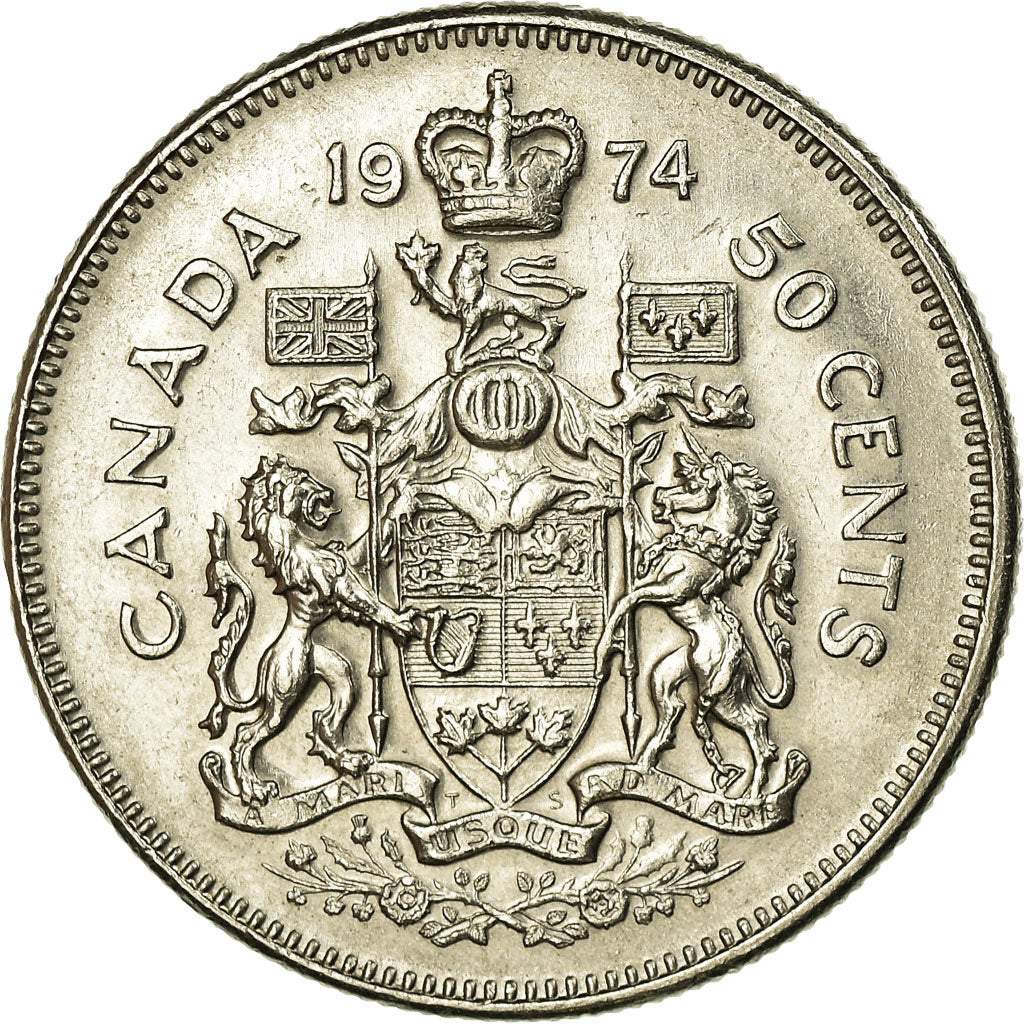 Monnaie, Canada, Elizabeth II, 50 Cents, 1974, Royal Canadian Mint, Ottawa, TTB