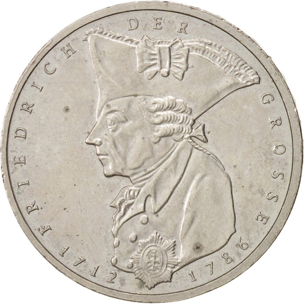 GERMANY - FEDERAL REPUBLIC, 5 Mark, 1986, Stuttgart, AU(55-58), Copper-Nickel...
