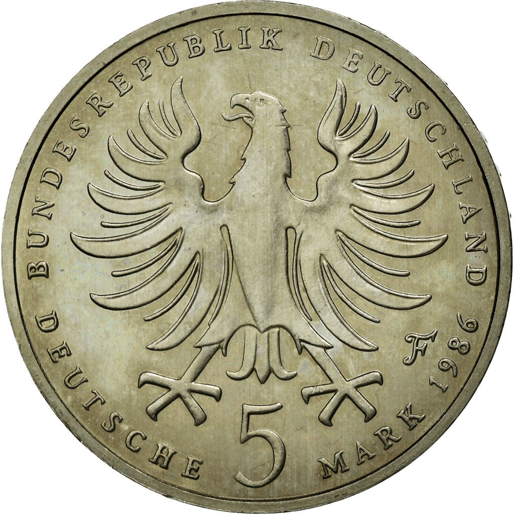 Coin, GERMANY - FEDERAL REPUBLIC, 5 Mark, 1986, Stuttgart, Germany, AU(55-58)