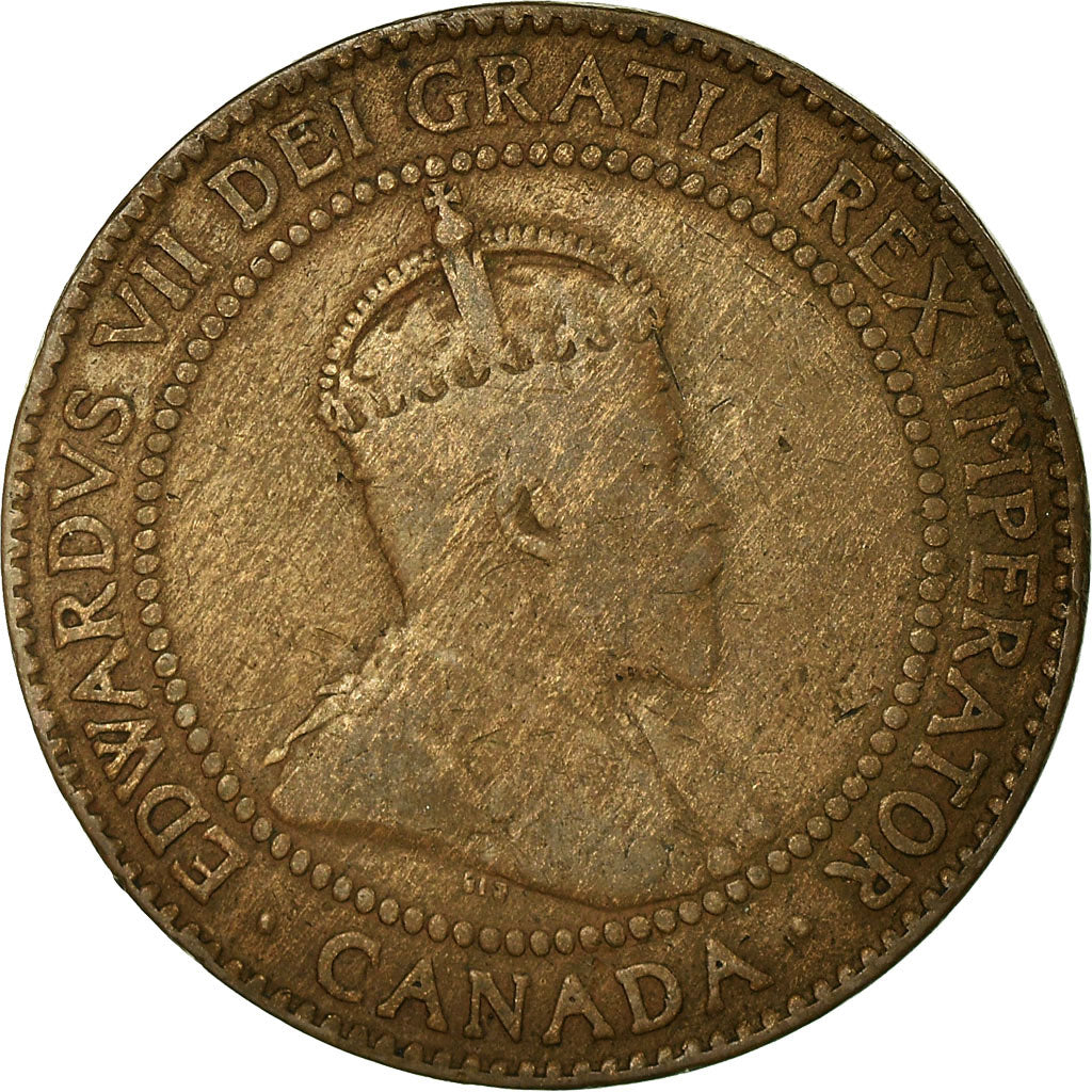 Moneta, Canada, Edward VII, Cent, 1910, Royal Canadian Mint, Ottawa, MB+