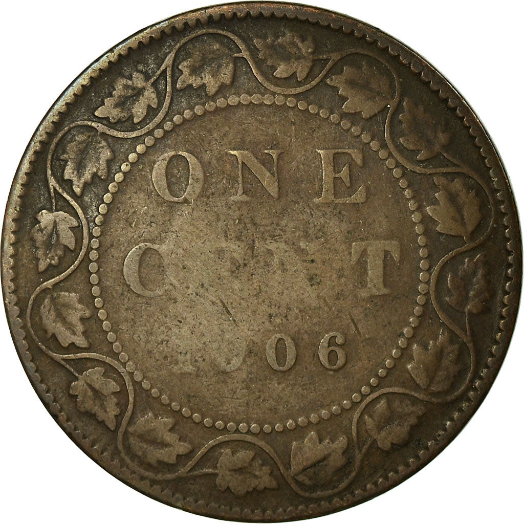 Moneta, Canada, Edward VII, Cent, 1906, Royal Canadian Mint, Ottawa, F(12-15)