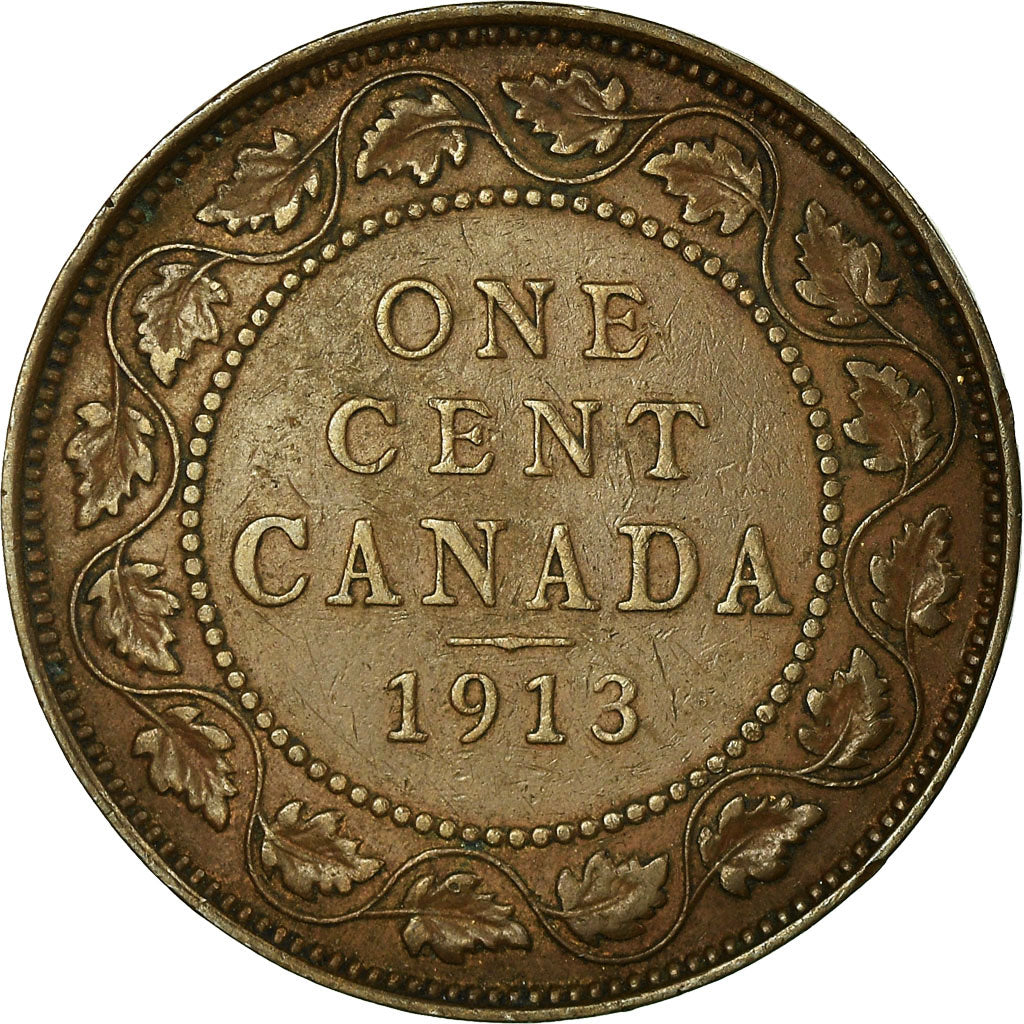Moneta, Canada, George V, Cent, 1913, Royal Canadian Mint, Ottawa, BB, Bronzo