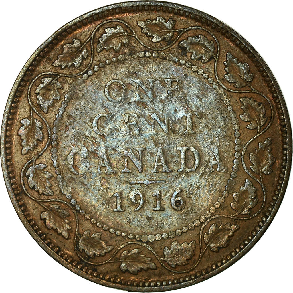 Moneta, Canada, George V, Cent, 1916, Royal Canadian Mint, Ottawa, B+, Bronzo