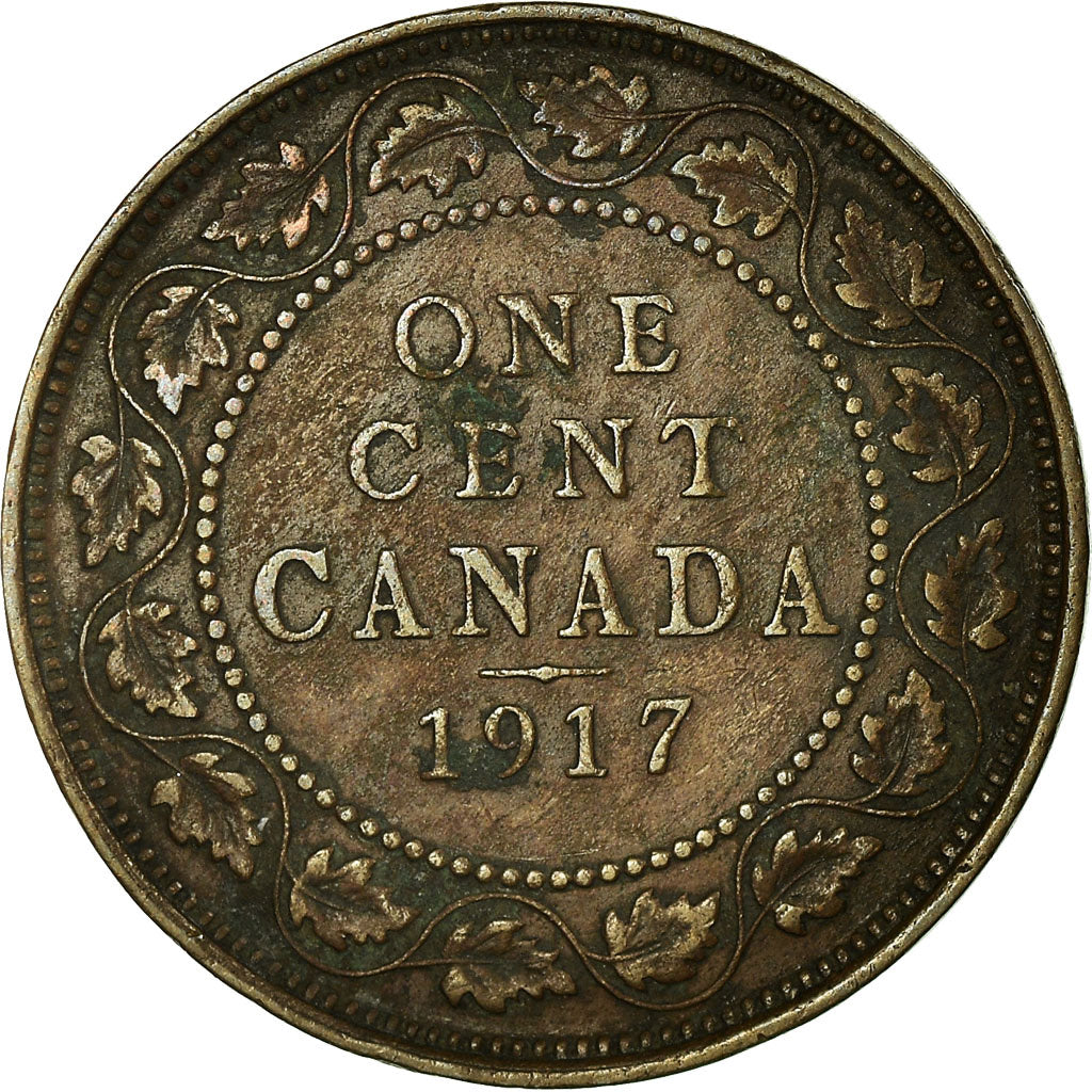 Moneta, Canada, George V, Cent, 1917, Royal Canadian Mint, Ottawa, MB+, Bronzo