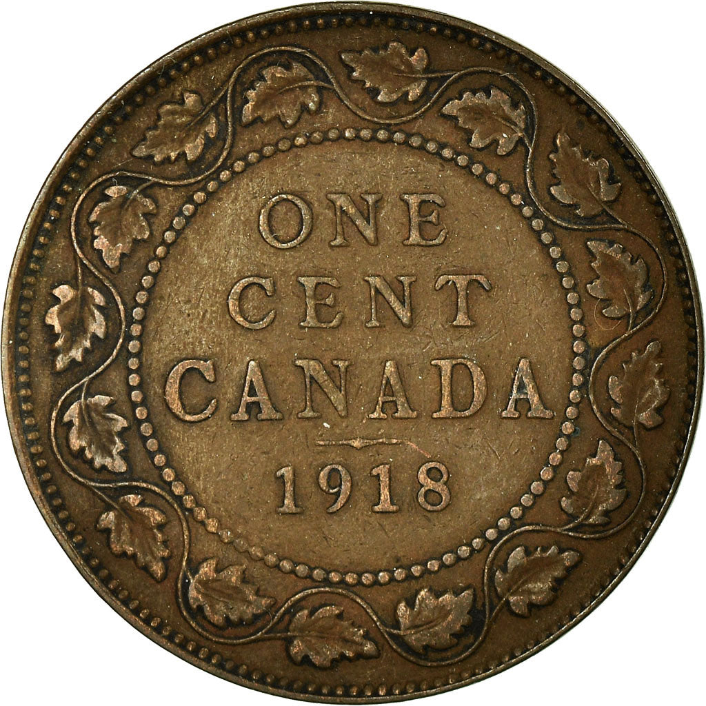 Moneta, Canada, George V, Cent, 1918, Royal Canadian Mint, Ottawa, BB, Bronzo