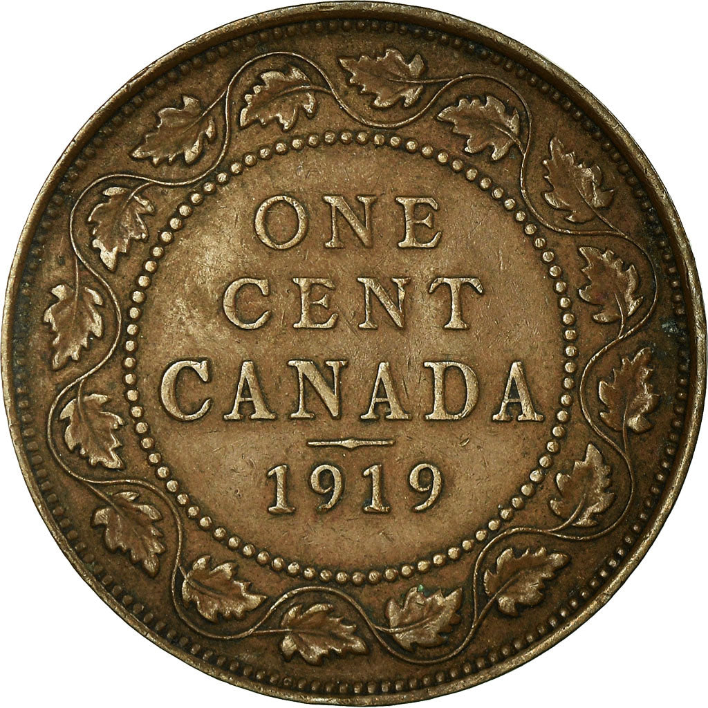 Moneta, Canada, George V, Cent, 1919, Royal Canadian Mint, Ottawa, BB, Bronzo