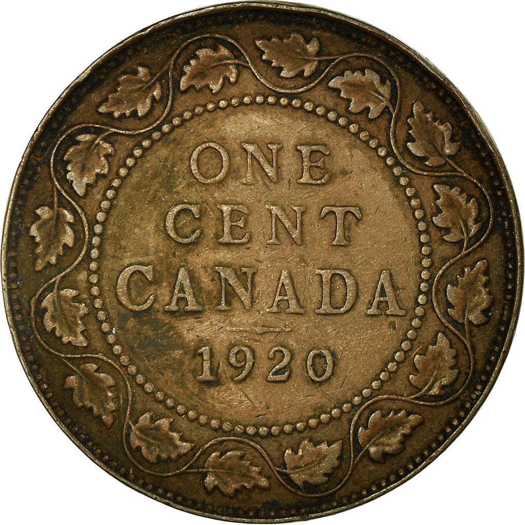 Moneta, Canada, George V, Cent, 1920, Royal Canadian Mint, Ottawa, BB, Bronzo