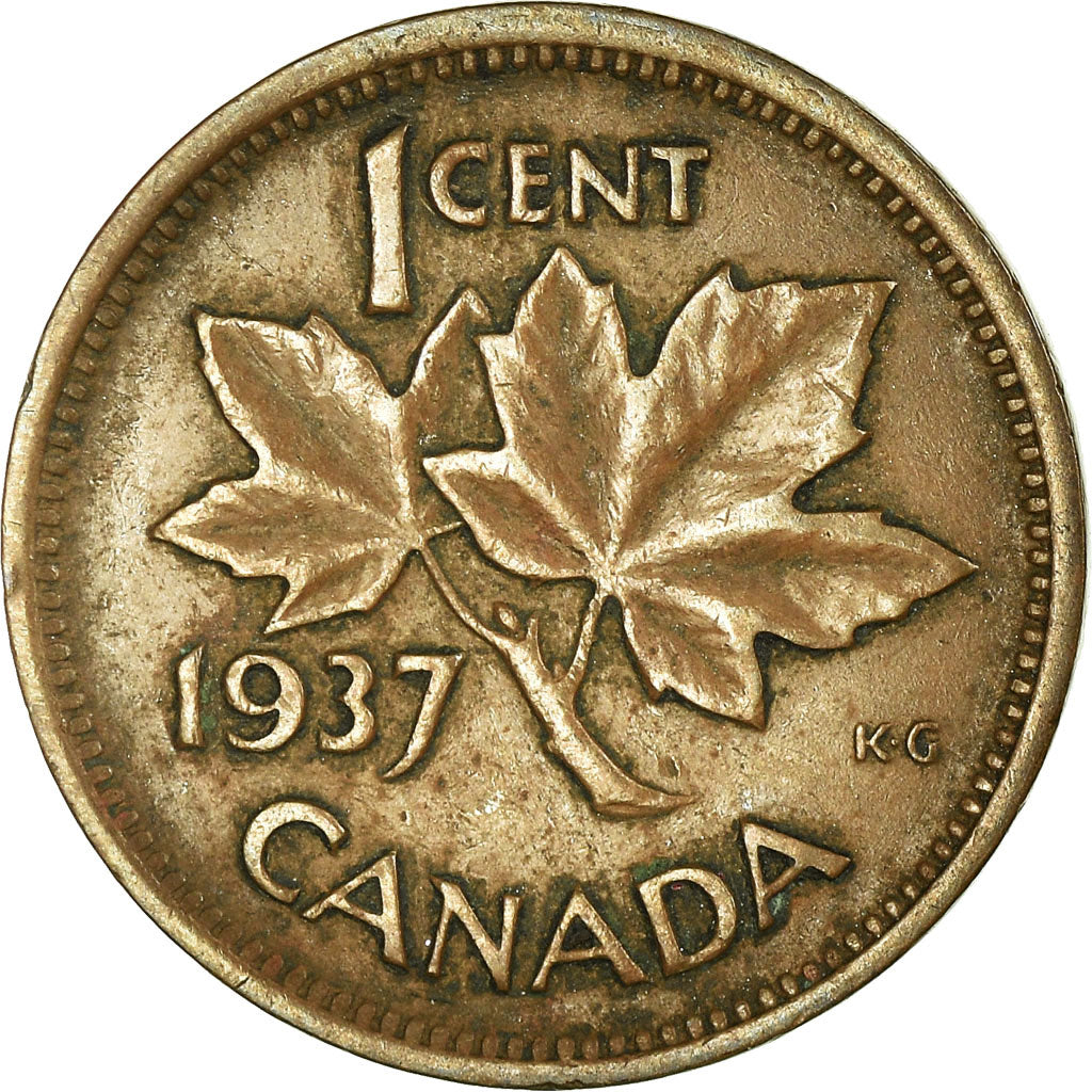 Münze, Kanada, George VI, Cent, 1937, Royal Canadian Mint, Ottawa, SS, Bronze