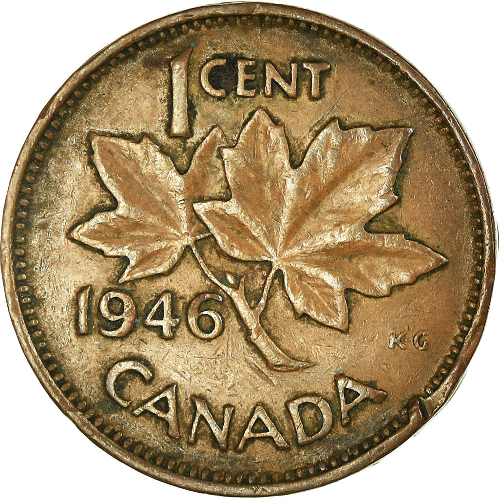 Moneta, Canada, George VI, Cent, 1946, Royal Canadian Mint, Ottawa, MB+, Bronzo