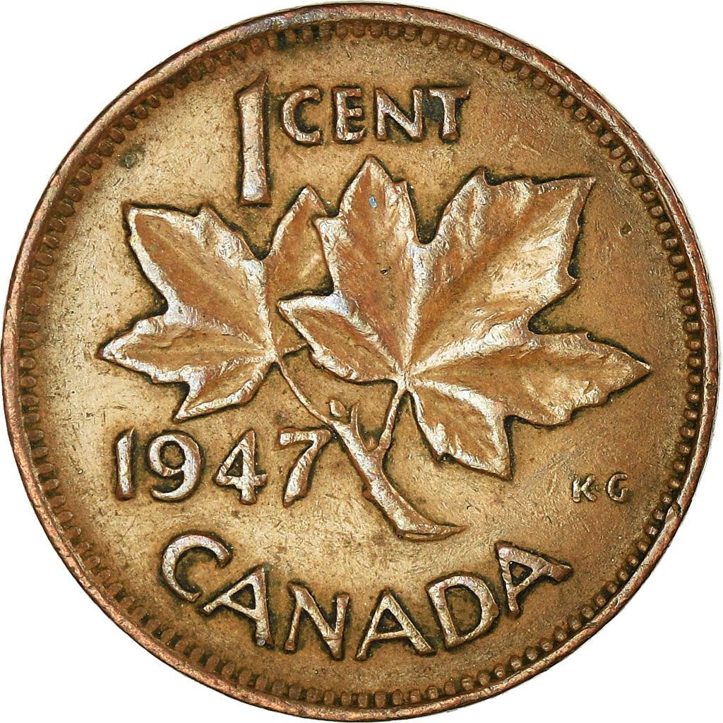 Coin, Canada, George VI, Cent, 1947, Royal Canadian Mint, Ottawa, EF(40-45)