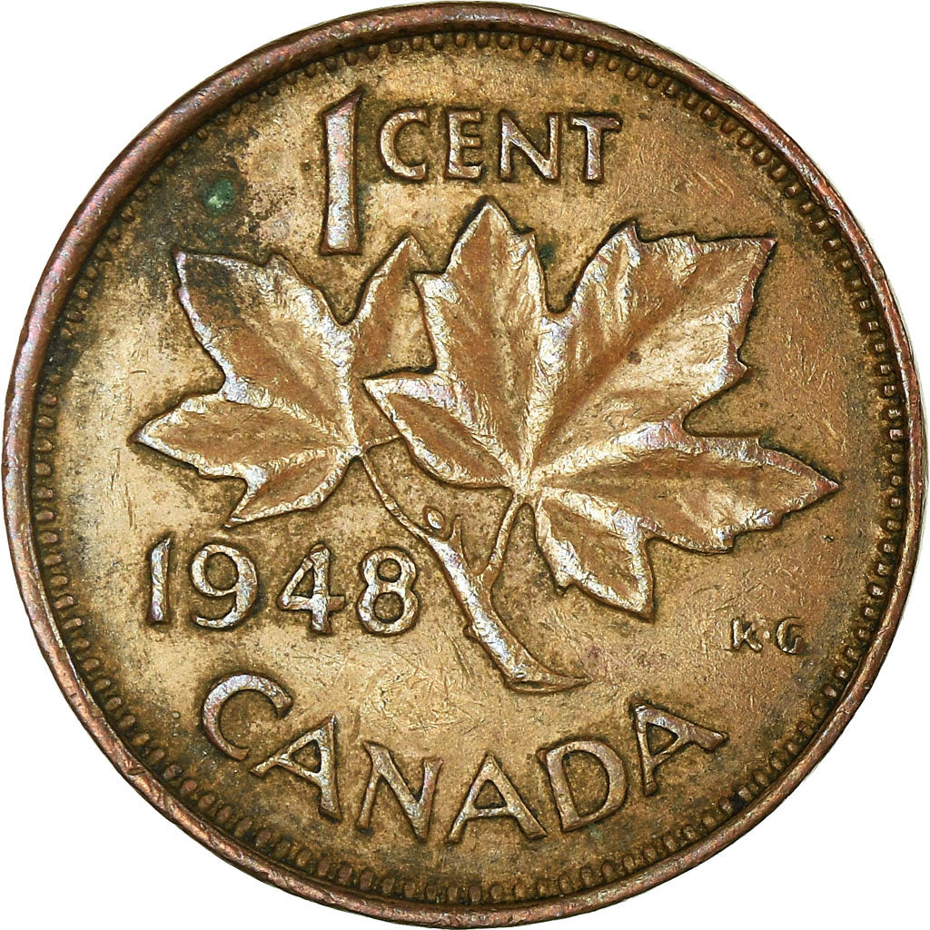 Moneta, Canada, George VI, Cent, 1948, Royal Canadian Mint, Ottawa, BB, Bronzo