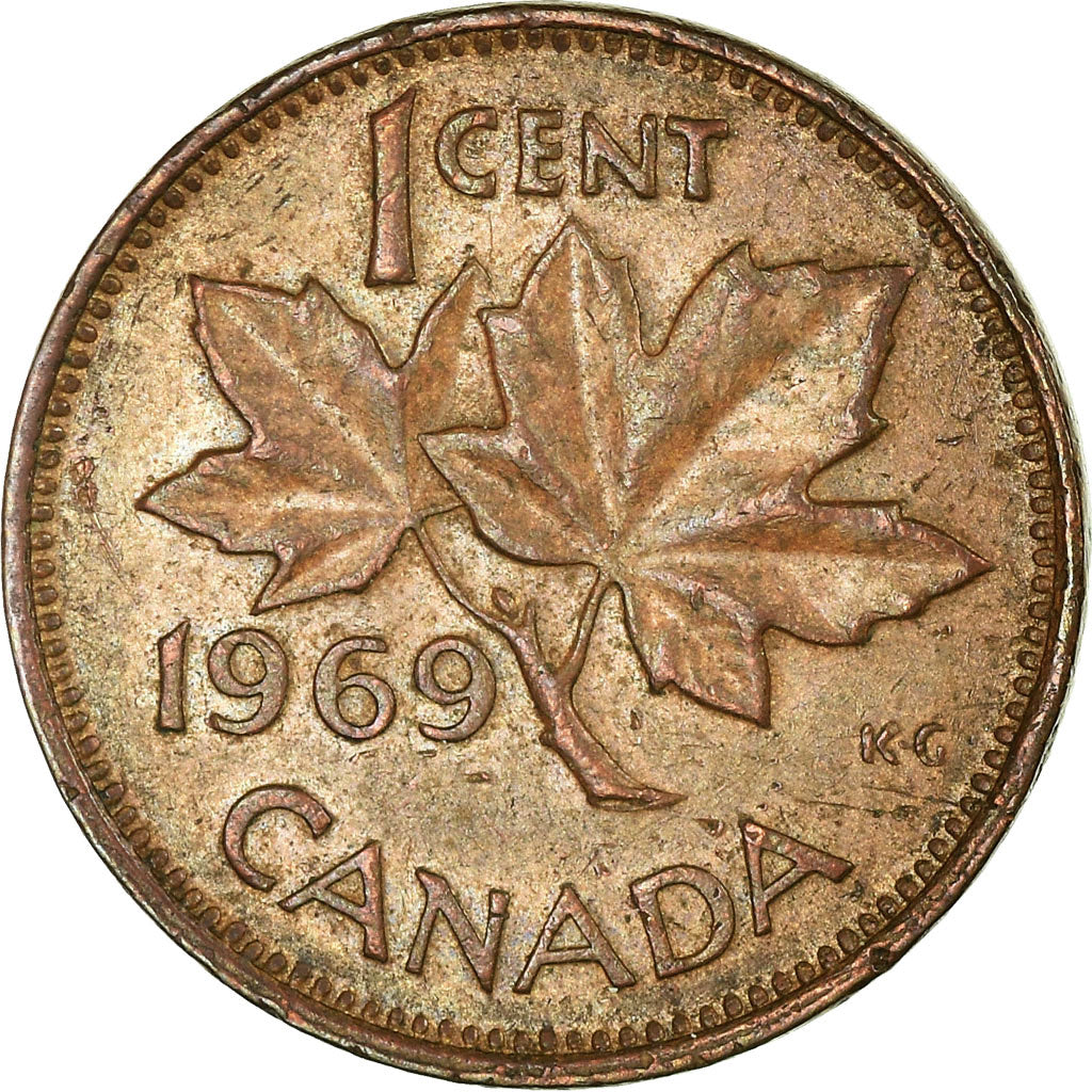 Coin, Canada, Elizabeth II, Cent, 1969, Royal Canadian Mint, Ottawa, VF(30-35)