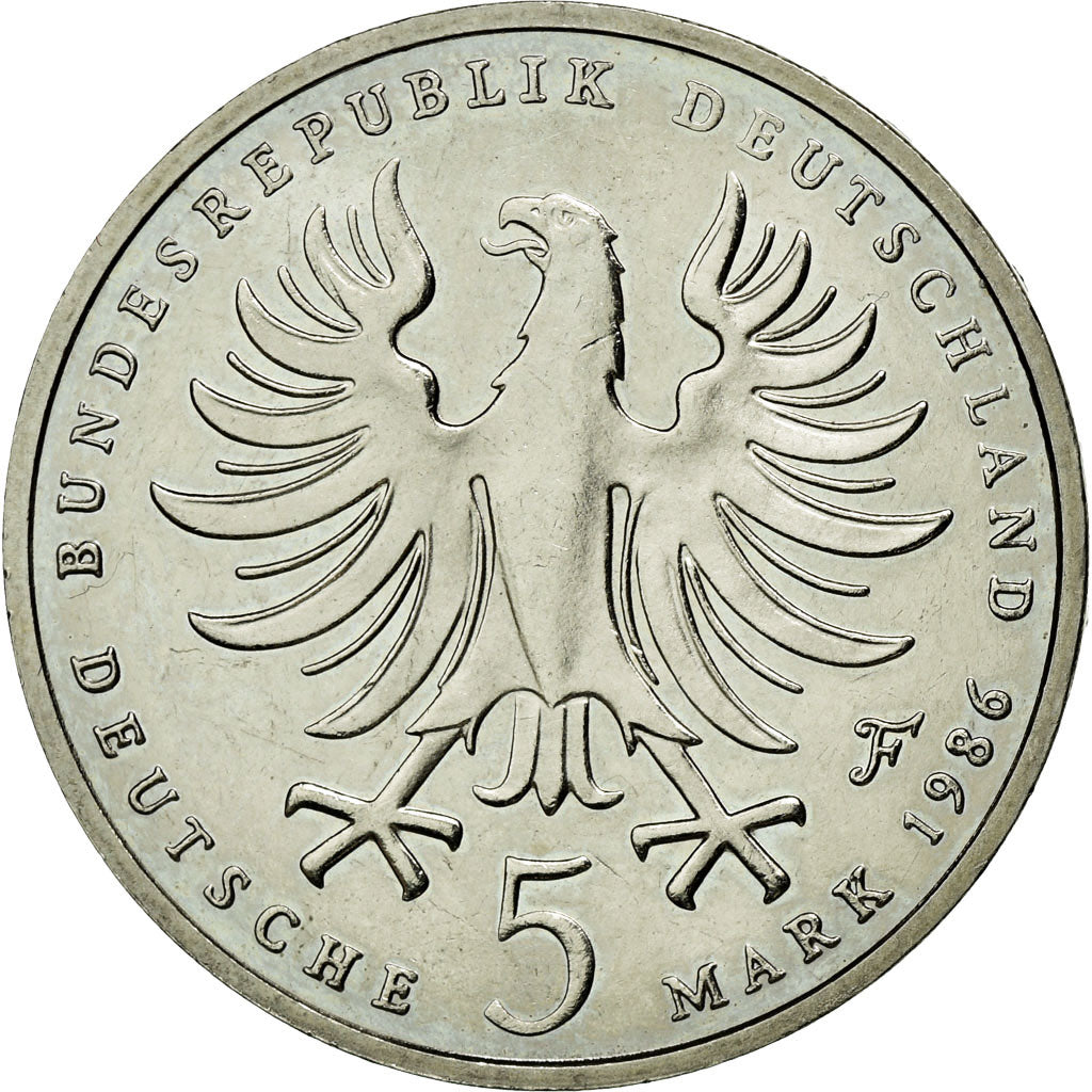 Coin, GERMANY - FEDERAL REPUBLIC, 5 Mark, 1986, Stuttgart, Germany, MS(60-62)