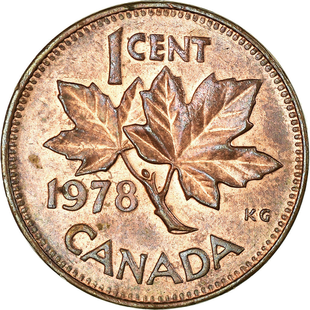 Moneda, Canadá, Elizabeth II, Cent, 1978, Royal Canadian Mint, BC+, Bronce