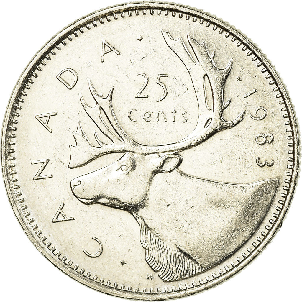 Coin, Canada, Elizabeth II, 25 Cents, 1983, Royal Canadian Mint, Ottawa