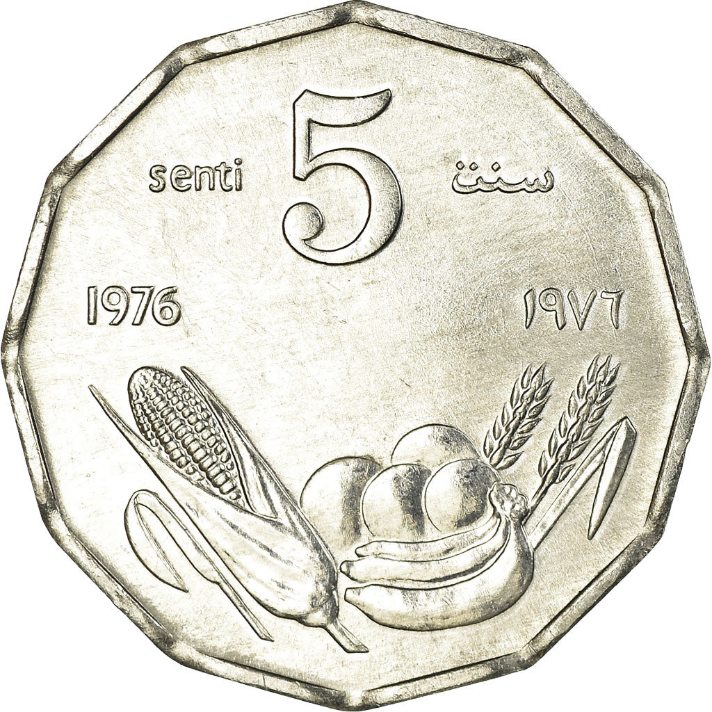 Munten, Somalië, 5 Senti, 1976, UNC-, Aluminium, KM:24