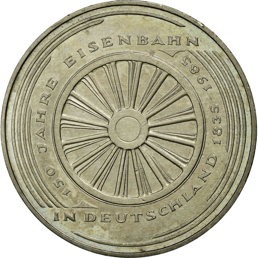Coin, GERMANY - FEDERAL REPUBLIC, 5 Mark, 1985, Karlsruhe, Germany, AU(55-58)